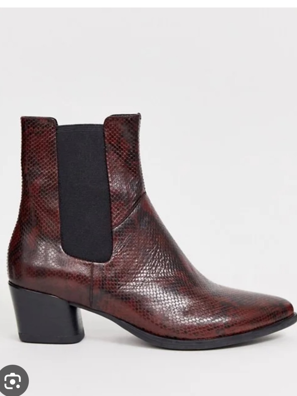 Vagabond Snake-Embossed Chelsea Boot